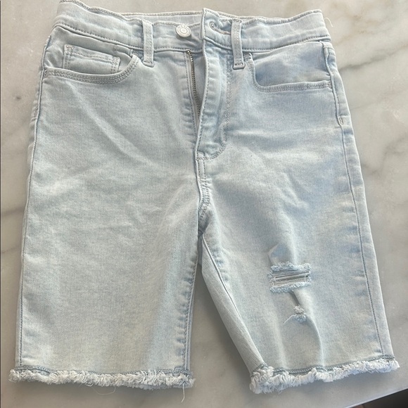 Old Navy Blue Distressed Denim Shorts - Picture 1 of 5